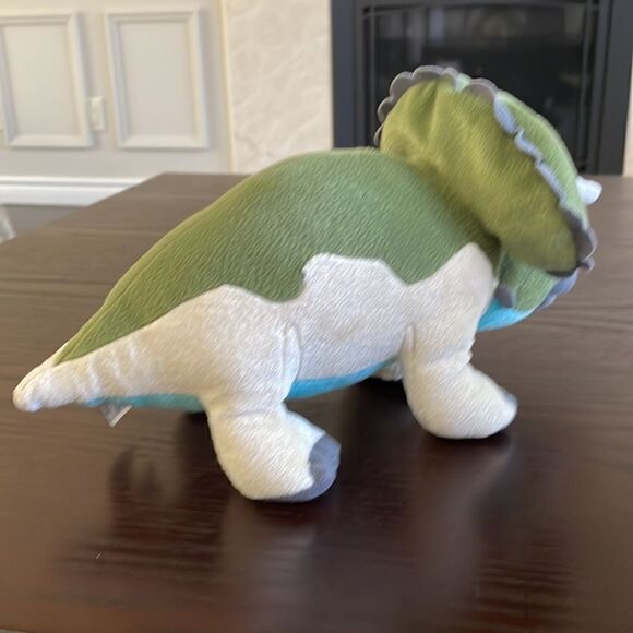 Aurora World Green Triceratops Dinosaur Plush Stuffed Animal! 12” Excellent Con… - Picture 6 of 9